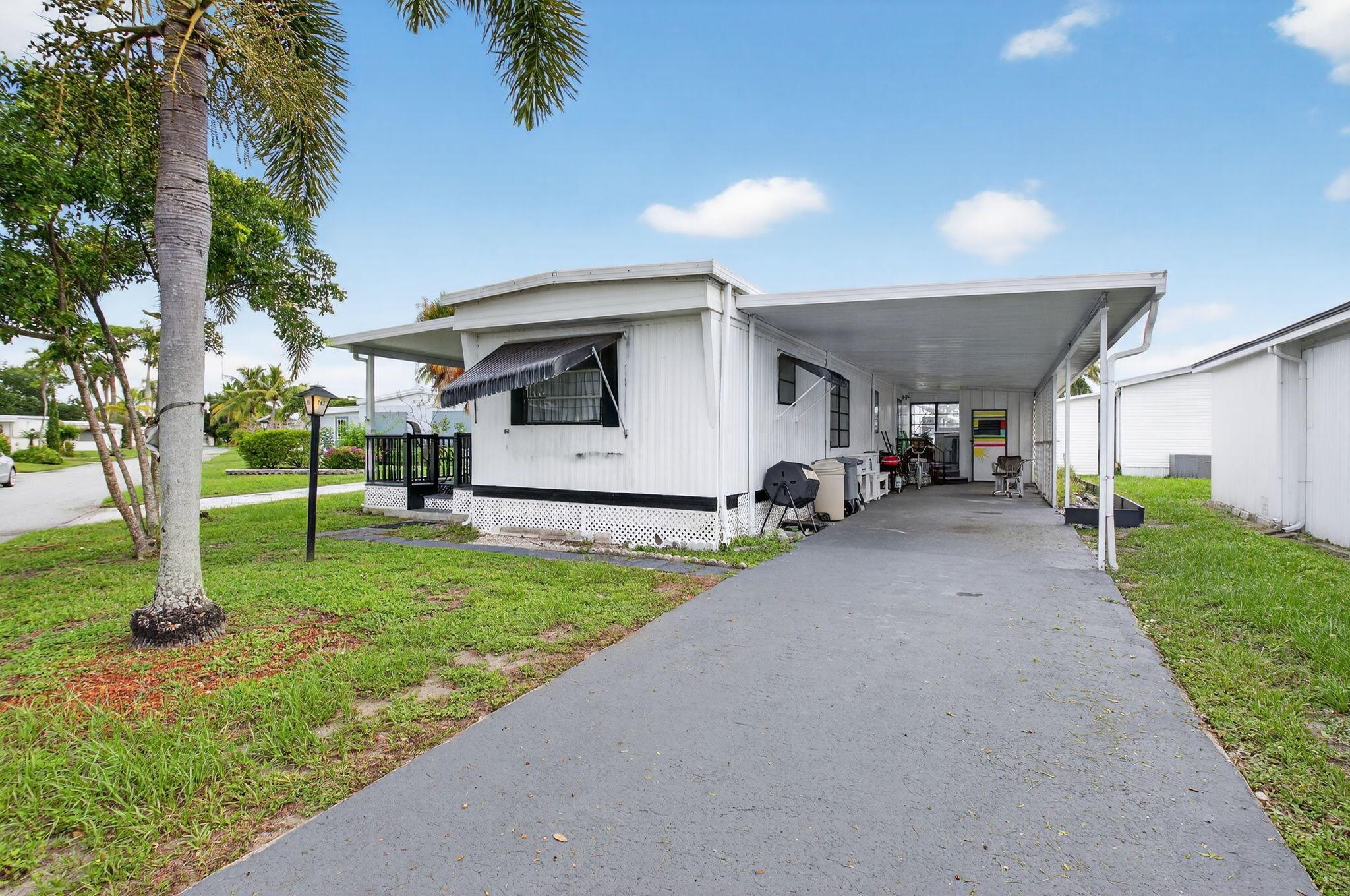 Amazing opportunity with this 2 bedroom 1 bathroom mobile home ready for you to move right in. With an open living area setup and split bedroom floor plan this home offers great flexibility. You are a short walk to all of the activities at the clubhouse and tucked in the rear of a very quiet community. Colonial Estates is located a short drive to all the shops, restaurants, highways, airports and beach.