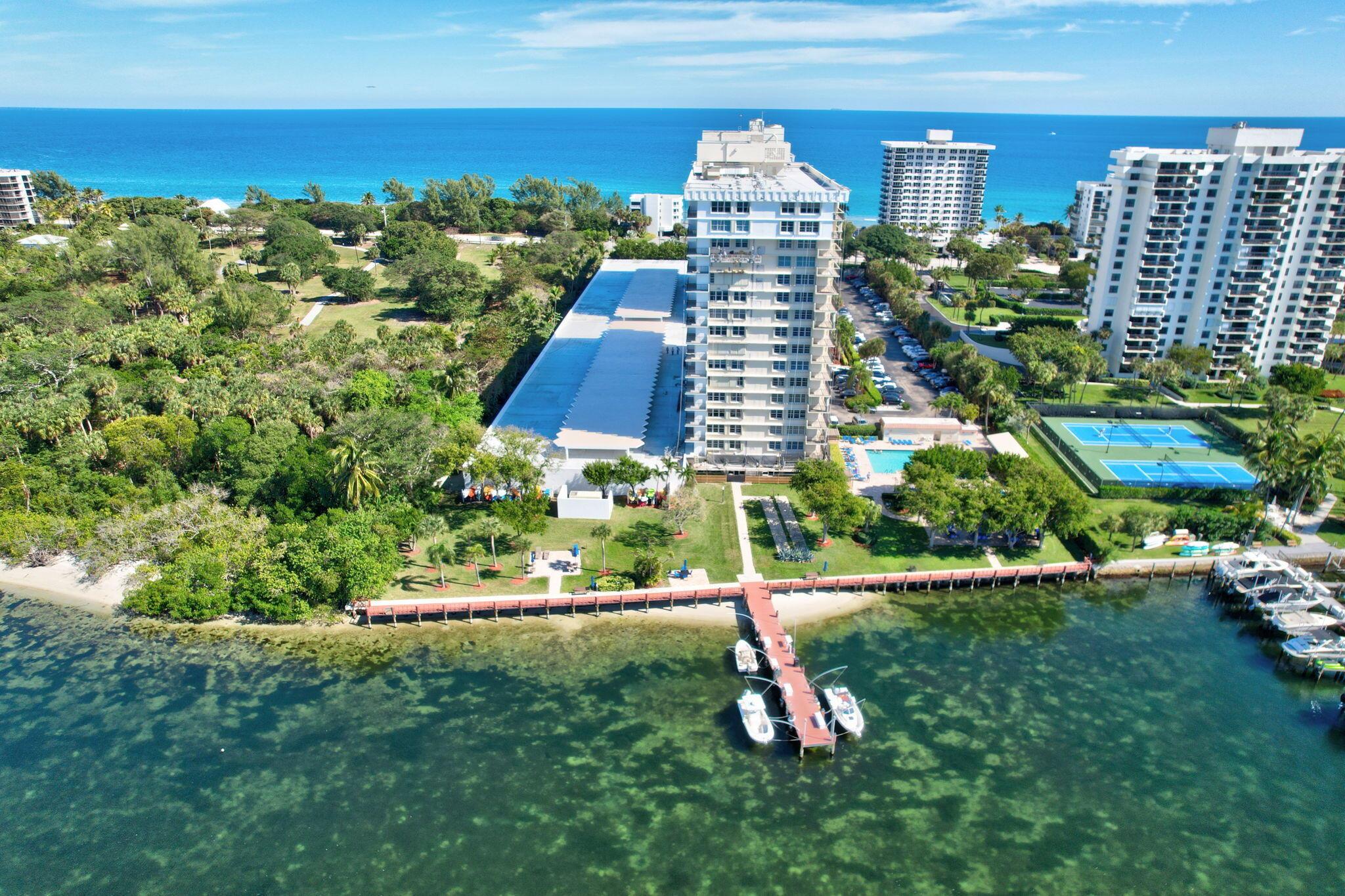 This 8th-floor corner unit in Boca Towers is a rare gem, flooded with natural light and offering breathtaking ocean and Intracoastal views from a wraparound balcony--perfect for sunrises and sunsets. Impact glass windows provide peace of mind, while the updated kitchen with granite counters and wood cabinetry opens seamlessly to the living space for easy entertaining. Enjoy private beach access and top-tier amenities, including a heated Intracoastal-front pool, fitness center, game room, library, sauna, 24/7 security, gate entry, garage parking and more. Ideally located near Mizner Park and Atlantic Avenue, this is coastal living at its finest. May rent seasonally or annually. Call for details and schedule your tour today!