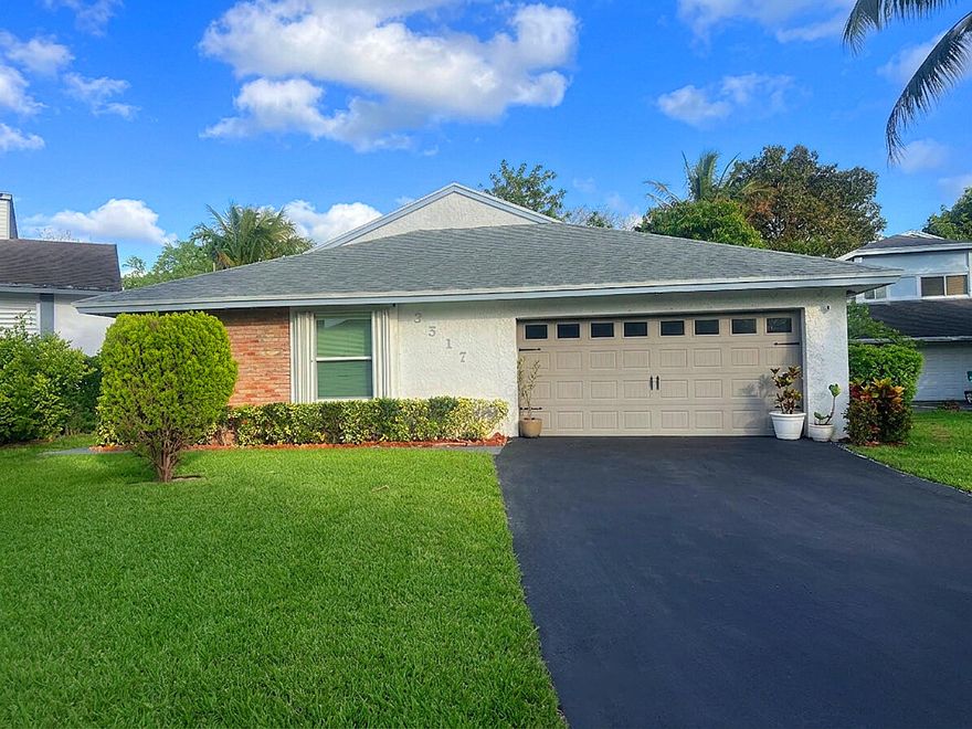 Come see this beautiful spacious 1 story single family home in Coral Springs. This open and bright with high ceiling, 4 bedrooms 2 bathrooms open concept home and make it your own. Updated kitchen with tons of storage, stainless steel appliances. Updated  bathrooms. Master bedroom with walk-in closet. Huge backyard with room for pool and tons of fruit trees, to name a few mango, ackee, banana, sweetsop, sour sop, etc. Foot steps from Coral Springs High School. Close to everything in need. This is the city with everything under the sun!!