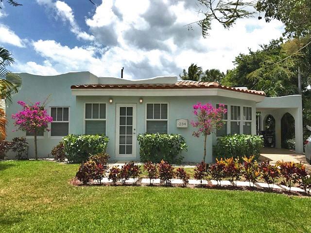 Completely redesigned and remodeled Historical 1926 Belair Home. East of Olive in the highly sought after SoSo neighborhood. This charming 3 Bedroom / 3 Bathroom home has been completely remodeled from the foundation up, featuring high impact hurricane windows and doors, beautiful Dade County pine wood floors. The custom kitchen includes 42'' antique white cabinets with soft close drawers, quartz countertops, mosaic backsplash, Samsung stainless appliances. The oversized impact skylight provides wonderful natural light throughout the home. Fully fenced back yard with detached storage structure. Available January 1st.