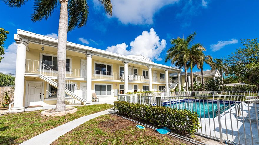 Whether you are looking to own or have an investment property, this condo's location is unbeatable with close proximity to beaches. Can be rented right away. This spacious condo is a gem in the heart of Fort Lauderdale, offering a rare opportunity and an immediate income potential with a current tenant in place. The open living and kitchen space has an abundance of natural light and a direct view of the community pool. Large storage closet, tankless water heater, common laundry (free), spacious bedroom, this unit is move-in ready. Walk or bike to nearby beaches or indulge in the local shopping and resturants. Immerse yourself in the vibrant local culture or simply enjoy the Florida sunshine, everything you need is within reach. Don't miss out on the chance to own this spectacular unit.