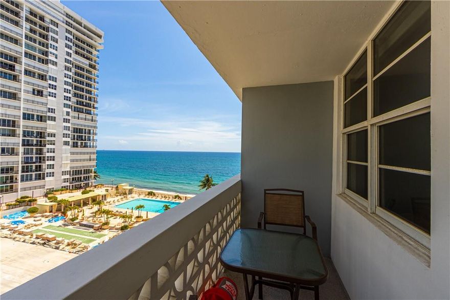 Enjoy deeded private beach access and resort-style amenities including a heated pool, fitness center, and lobby attendant. Incredible value: monthly HOA includes A/C, hot water, and cable, leaving you with a remarkably low electric bill! Offered fully furnished and move-in ready. Perfectly located steps from fine dining, shops, and the best of Galt Ocean Mile. Your private seaside retreat l awaits. Schedule a tour today!