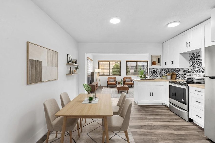 Renovated 2br, 1bath single-family home in a 55+ community. The property features impact windows brand-new kitchen, new flooring throughout, and a completely remodeled bathroom. New washer and dryer ! Low HOA dues!