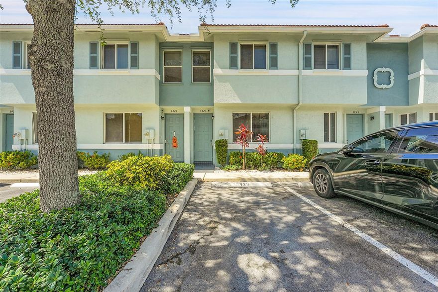 Just 10 minutes from the beach and The Gardens Mall! This bright townhome in a gated community offers resort-style living with pool, tennis, basketball, and clubhouse. Tile downstairs, new laminate upstairs, and a low-maintenance lifestyle with HOA covering exterior, landscaping, roof, and amenities. FHA & VA approved, eligible for down payment assistance, and first-time buyers can get up to $5,000 toward closing costs with no PMI on as little as 3% down. Don’t wait—schedule your showing today!