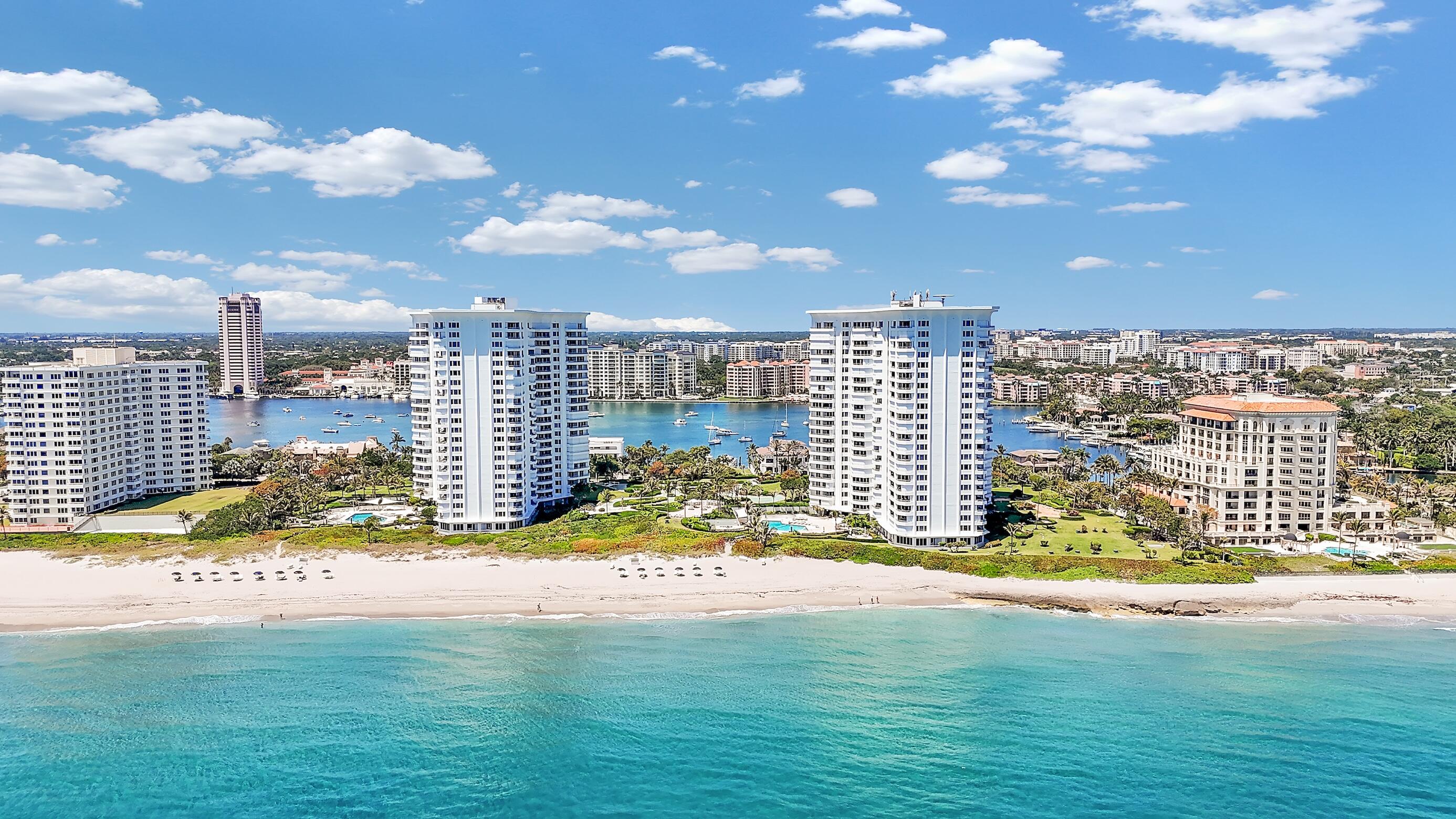 Experience the ultimate in coastal living with this elegant oceanfront residence, boasting panoramic ocean views from every room, along with picturesque scenes of the city skyline and Lake Boca. The smartly designed split-bedroom layout ensures privacy, while the spacious oceanfront terrace creates an ideal setting for entertaining or relaxing. Perfectly situated right on the sand, this residence offers direct beach access and an exceptional lifestyle.Enjoy a wide range of upscale amenities including a beachfront pool, hot tub, BBQ area, state-of-the-art fitness center, two tennis courts, pickleball court, fire pit, ping pong room, pool table, and a beautifully appointed social room with a grand piano. For your guests, the building also features two on-site guest apartments. Discover