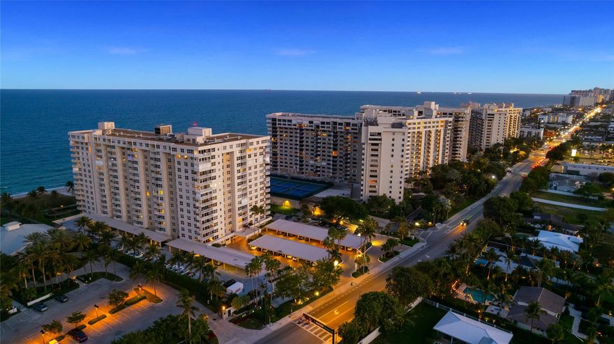 Oceanfront living at its Finest! This spacious unit offers 2 Bedrooms, 2 Bathrooms, laminate flooring throughout, nice and spacious primary and guest bedroom, updated kitchen, white cabinetry with glass feature, mosaic tile back splash, quartz counter top, and stainless still appliances, high impact door and windows, washer and dryer in the unit, assigned covered parking spot. Sea Ranch Lakes its right on the sand, professionally managed and offers: Doorman 24hrs, oceanfront living, beautiful tropical landscaped surroundings, pool, BBQ area, fitness center, sauna, card room, clubhouse with full kitchen, and holds great reserves. It Is walking distance to the Publix shopping centers and downtown Lauderdale-by-the-Sea, 25 minutes to FT Lauderdale airport.