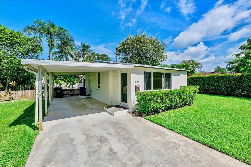 Richly appointed and meticulously maintained home located on a quiet cul-de-sac in River Oaks. The spacious layout offers 2 bedrooms and 1 bath with a large eat-in kitchen. The home features brand-new impact windows and doors, freshly painted inside and out, all-new A/C ductwork with a newer A/C, a newer roof, updated light fixtures and kitchen. It also includes a washer and dryer plus an additional storage room. The large backyard, 1-car carport, and ample additional parking. Ideally situated near parks and shopping, and just minutes from Las Olas, the beaches, parks, I-95, and the airport. Lawn maintenance and pest extermination are provided by the owner. Don’t miss this excellent opportunity—easy to show.