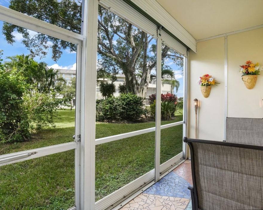 Charming 55+ first-floor condo in Dover Hall. This 1 bed, 1 bath unit features a custom kitchen with high-end cabinetry and new electric panel. Enjoy peace of mind with hurricane impact windows throughout, plus a 2023 roof and a 2025 water heater. Modern updates continue with wood and ceramic flooring throughout, and completed 50-year milestone inspection. Fresh, effortless living in a secure, well-maintained community. Perfect for comfort, convenience, and hassle-free ownership. Can be sold all furnished.