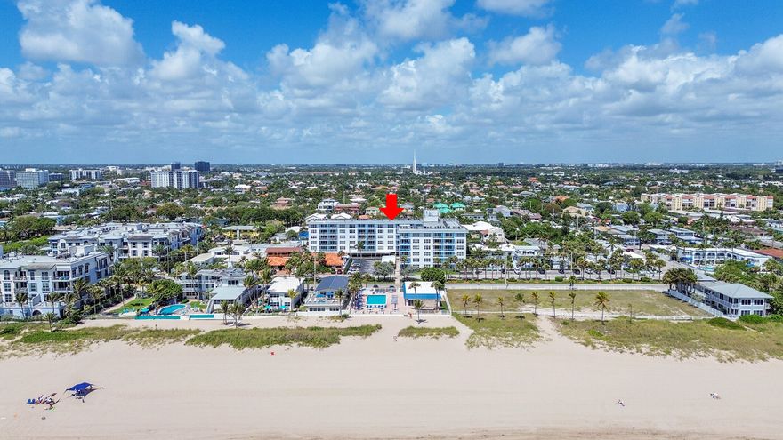 Resort style living directly across from the beach in Lauderdale-by-the-Sea. Fully furnished turnkey 2BR/2BA corner unit with a split bedroom floor plan. Both bedrooms include sitting areas, walk-in closets, and ample storage. Spacious living room with natural light.  Kitchen with white cabinetry and appliances.  Leisure Mar amenities include a private oceanfront beach club, clubhouse with kitchen, heated pool, sun deck, tiki hut, and BBQ area. The building's 50-year certification is complete. Walkable to Lauderdale-by-the-Sea restaurants, shops, and entertainment.