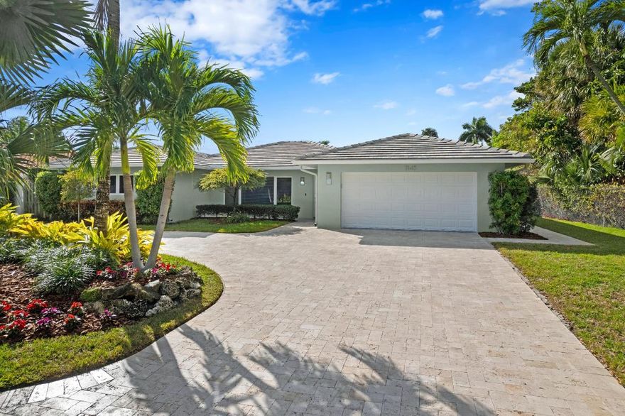 Offering unparalleled privacy &  natural beauty on a quiet corner lot in the prestigious Boca Islands! Fully remodeled, boasts 2,363 sqft living space,  ocean access & 80 ft of waterfront & extra-wide canal! Direct ocean access & 60-foot private dock. Meticulously renovated, top-of-the-line materials  & craftsmanship, featuring bright open floor plans, volume ceilings, porcelain tile floors & LED recessed lighting throughout. Eat-In Gourmet Chef's Kitchen, stunning quartz counters, center island, white cabinetry, Sub Zero fridge & S/S appliances. Luxurious master bedroom, 2 Walk-In closets & a spa-like ensuite, dual sinks & a custom shower. Manicured landscaping, travertine patio & a stunning 2017 new custom pool.Prime location! Minutes from Mizner Park, Beaches, Shopping & Restaurants!