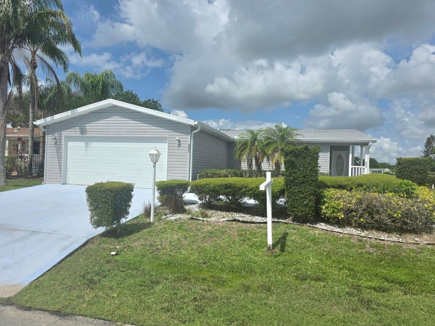 Waterfront property with two-car garage featuring a Den that can serve as a third bedroom . The open -concept layout includes premium high-end tile flooring highlighted by a massive walk-in closet in the primary bedroom. The home also boasts an oversized lanai spanning the entire rear of the property, providing expansive water views. Recent upgrades include a new roof installed in October 2025 and an AC system from 2016. The home is being offered partially furnished . Located in Savanna Club an active 55+ community. The low HOA fees include cable, internet, and trash . Residents enjoy access to three clubhouses with pools and exercise areas ,as well as pickleball ,tennis, an 18- hole golf course ,on -site restaurant and a 10,000 Sq. ft. theater.