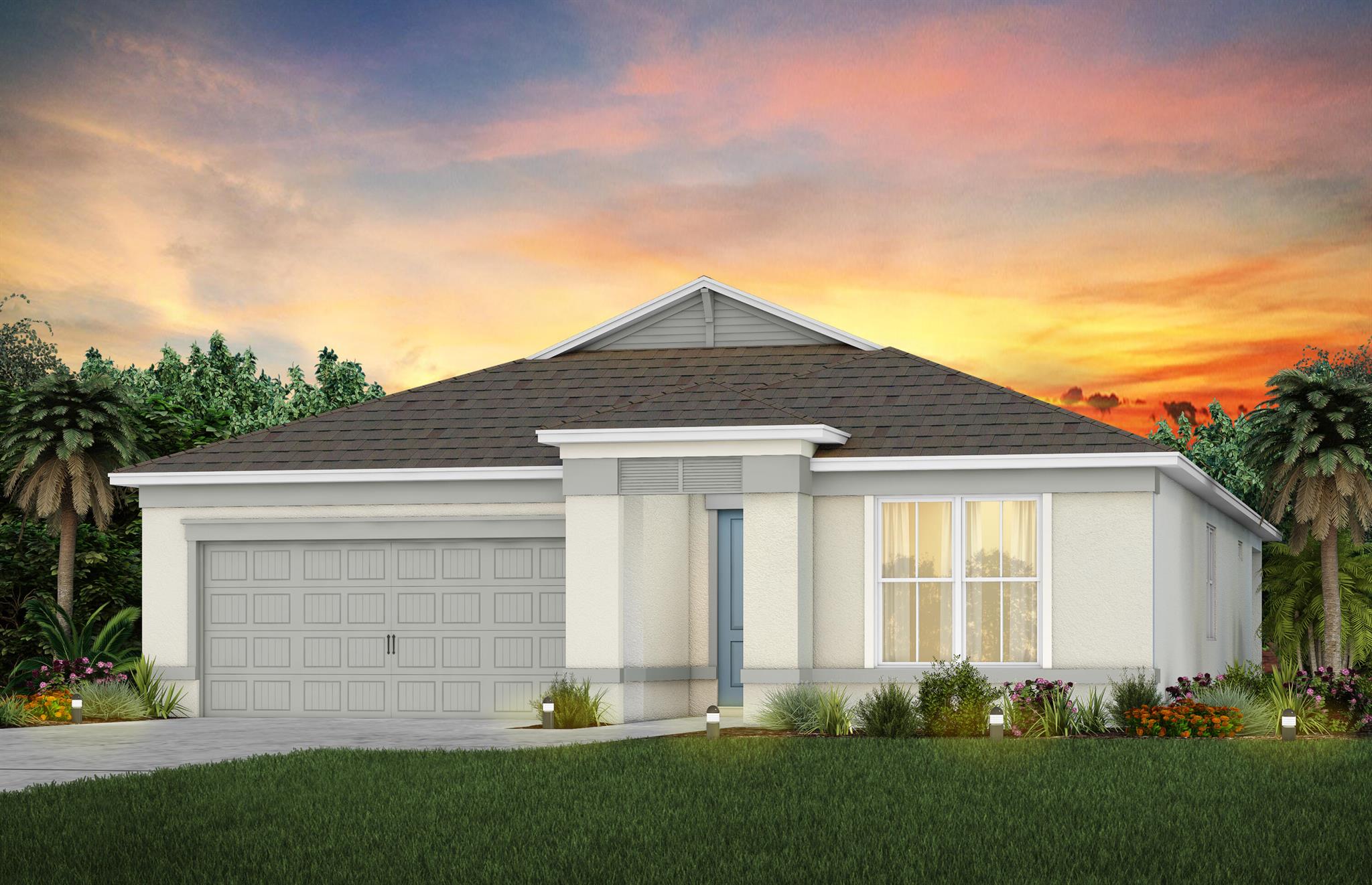 UNDER Construction: Come elevate your Active Adult lifestyle at Del Web Tradition. This 2 Bedroom plus Den Palmary lives large thanks to it's incredible gathering room and kitchen space. Elegant finishes including Built In Kitchen and Oversized tiles have been added throughout. Don't let this incredible opportunity pass you by. Estimated completion December/January - Lock in your future promise of a new home today!