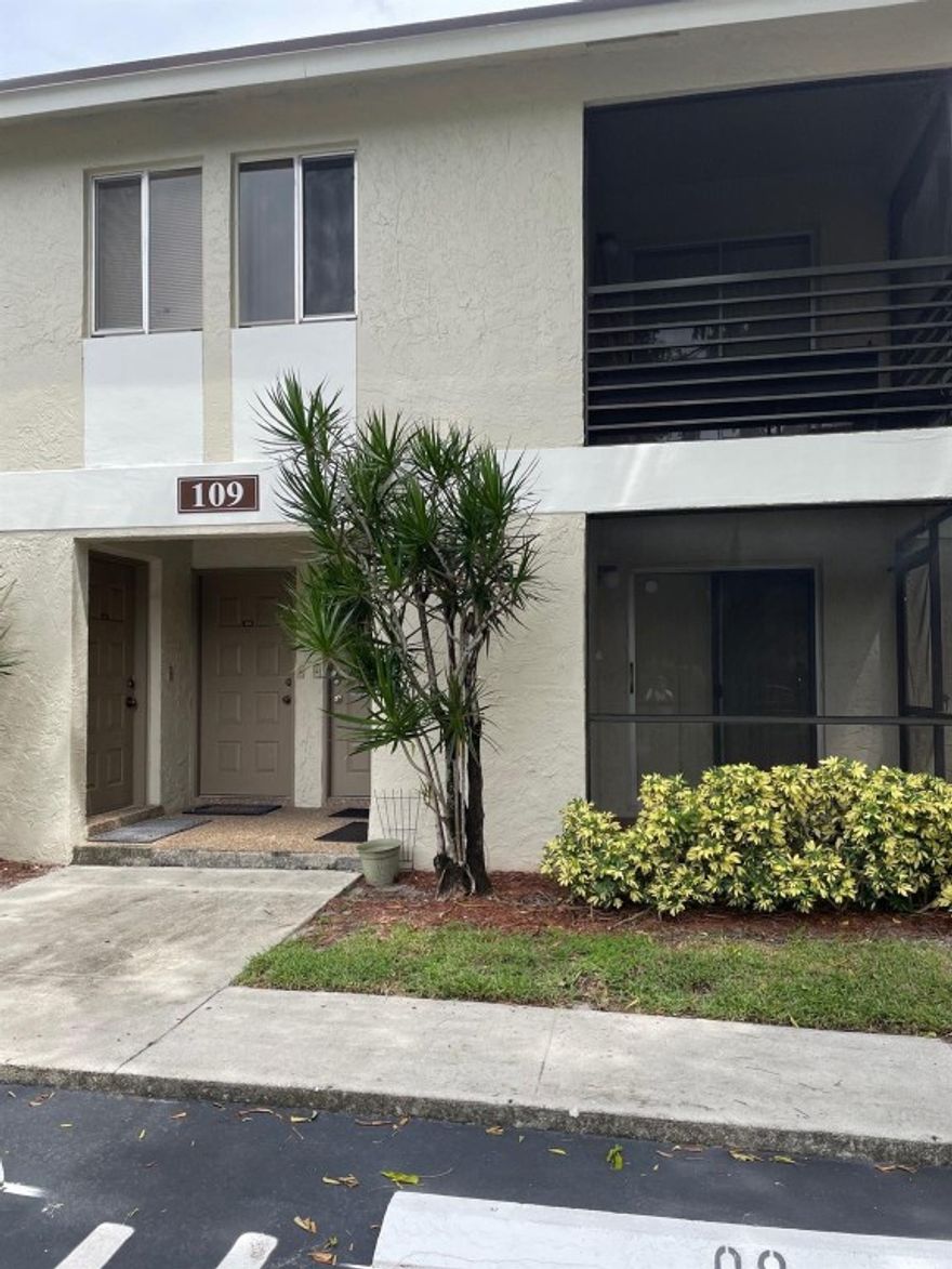 Nicely renovated 1st floor unit in a nice community. Plenty of closet space & screened patio. Updated kitchen & bath, newer AC and appliances, new washer & dryer in unit. Nice amenities, heated pool, tennis court, basketball court, gym, community room, BBQ, bike/jog trails & lots of guest parking. Great for investors, very easy to rent.