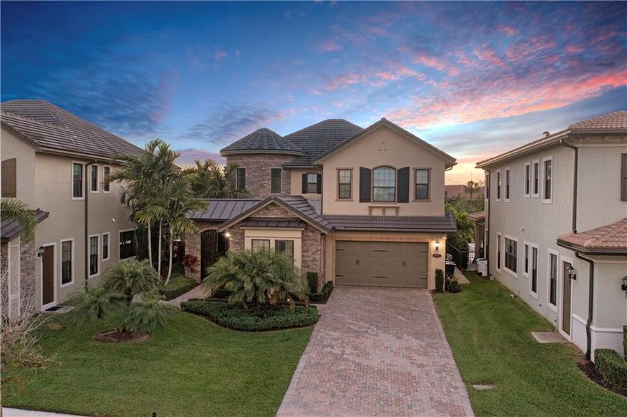 Stunning Strathmore Model w/ Oversized Lot and Gorgeous Salt Chlorinated Pool! Features Include 5 Beds, 5.5 Baths, Huge Lot w/ Complete Privacy, Lush Landscaping, Extended Driveway, Custom Closets, Impact Windows, Designer Light Fixtures, Huge Center Kitchen Island, Gas Cooking, Smooth Walls, Built in Wine Refrigerator, Built In Mud Room, Extra Flex Room Downstairs where 3rd Car Tandem Garage Was, Perfect For Playroom or Bonus Room Adding Sq Ft to 4055 Under Air, Accent Walls w/ Designer Wall Paper, Exotic Quartz Kozmus Countertops in Powder Room, His and Her Toilets in Master Bathroom, Large Upstairs Loft, 2 Bedrooms Downstairs, All Bedrooms Have Access To Their Own Bathroom, Outdoor Speakers, Smart Home, Expoxy Garage Floors, Resort Style Amenities w/ Clubhouse, Fitness, A+ Schools