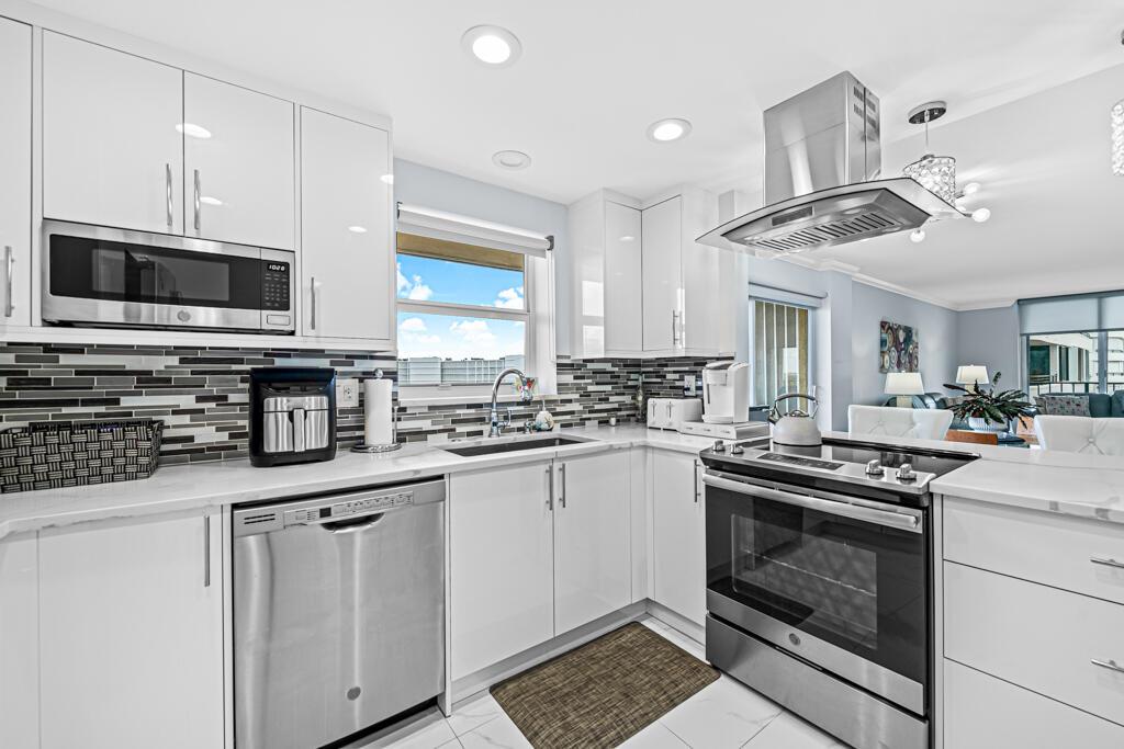 Condo totally renovated, impact windows as well as hurricane shutters on exterior of its 2 balconies to enclose for patio furniture, etc. Heated Pool, community room. His and her dry saunas in pool area. Kayak and paddle board launch area. Private Ocean access the street. Doesn't get better than A1A lifestyle, between Palm Beach and Manalapan.Best of both worlds, intracoastal and the beach.