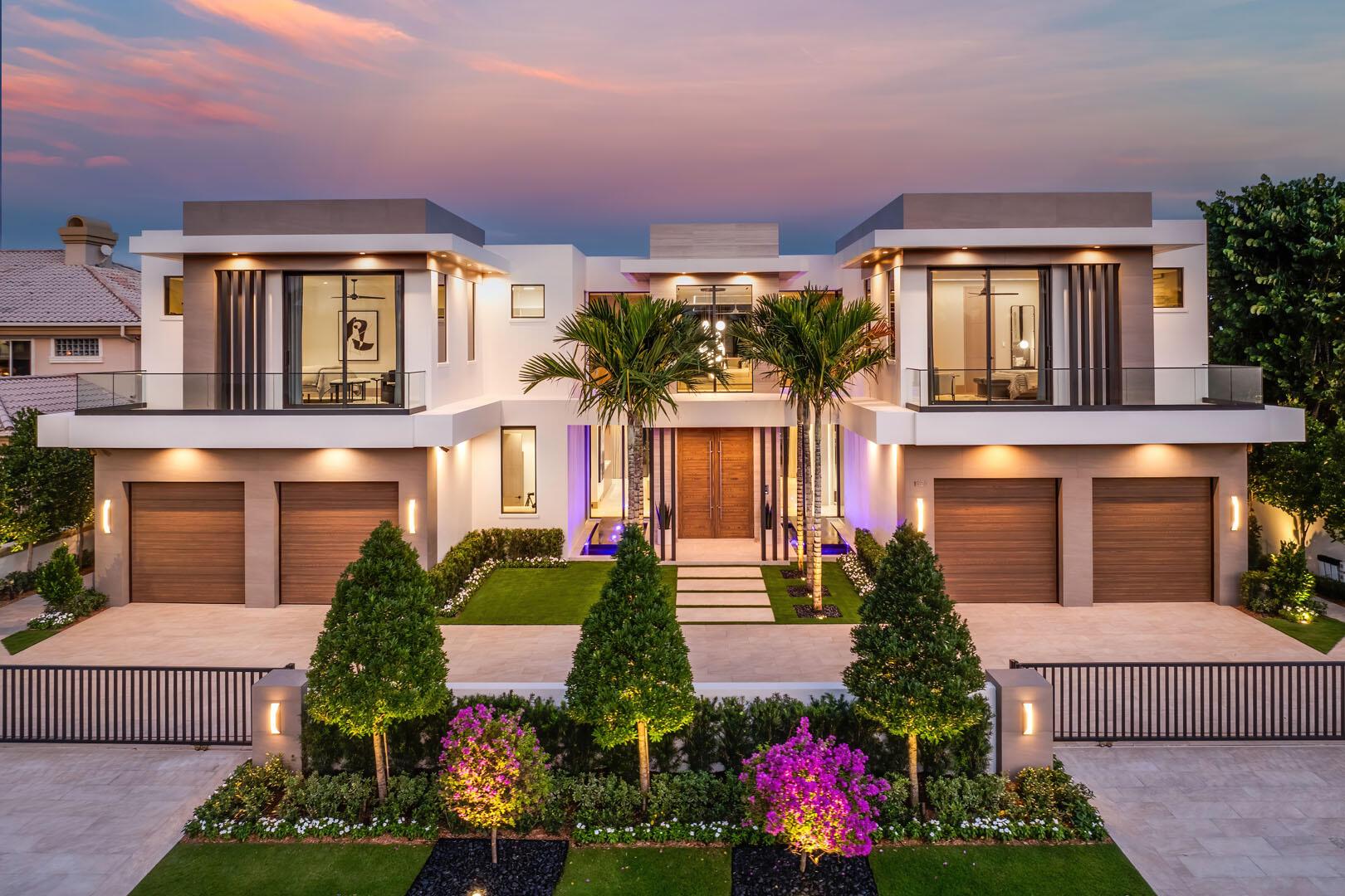 Experience a new pinnacle of luxury in this recently completed, turn-key Signature Estate by SRD Building Corp, redefining elite Intracoastal living. Just completed, this impressive residence is located on a prime lot within the exclusive Royal Palm Yacht & Country Club in Boca Raton. Spanning over 8,500 square feet, this six-bedroom estate boasts 100 feet of Intracoastal frontage with coveted eastern exposure and a 4-car plus golf cart garage. <MORE>