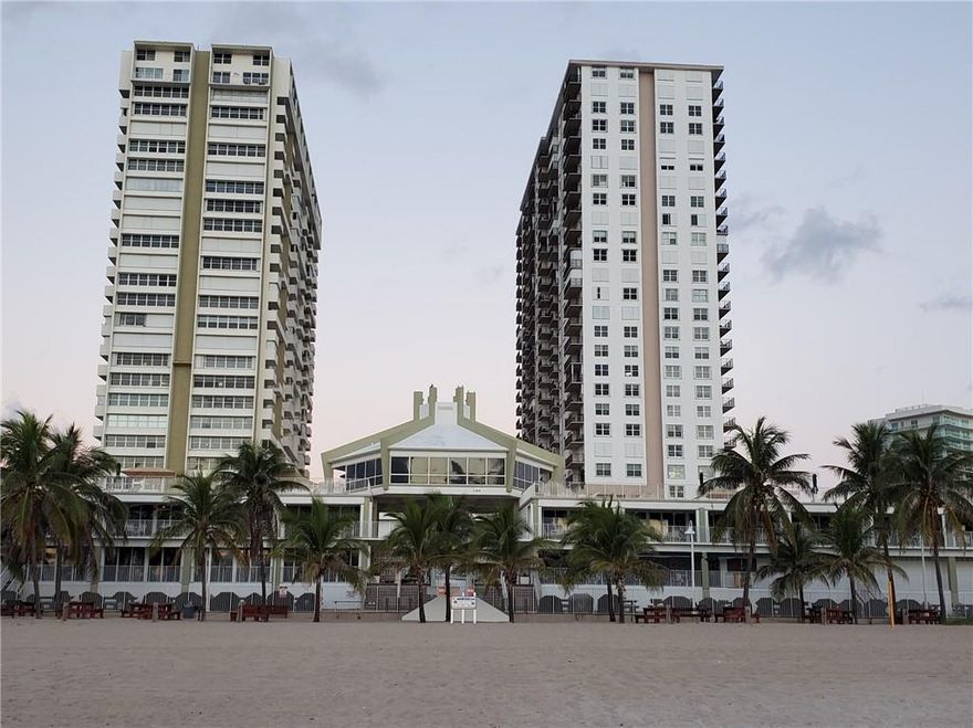 ENJOY SUMMER SUNRISE AND SUNSETS FROM THIS 1 BEDROOM 1 BATH UNIT WITH TILE FLOOR THROUGHOUT, MASTER BATH HAS COMBO TUB AND SHOWER. INCREDIBLE SOUTHEAST OCEAN AND INTRACOASTAL VIEWS FROM BALCONY AND OCEAN VIEWS FROM BEDROOMS AND LIVING ROOM. GARAGE PARKING AND 24/7 SECURITY. TROPICAL RESORT STYLE CLUBHOUSE ON THE OCEAN WITH MANY AMENITIES INCLUDING, 2 POOLS, A WHIRLPOOL, PRIVATE BEACHSIDE PATIO CAFE, PRIVATE BAR/BOTTLE CLUB ON TOP OF THE CLUBHOUSE WITH SPECTACULAR DIRECT OCEAN VIEWS, 2 GYMS, BILLIARD ROOM, SAUNAS, HUGE BBQ AND PICNIC AREA ON THE BEACH. INTERNET AND CABLE ARE INCLUDED IN THE MONTHLY CONDO FEE. ENJOY THE NEW POMPANO BEACH FISHING VILLAGE, PIER, NEW RESTAURANTS AND SHOPPING WITHIN WALKING DISTANCE.