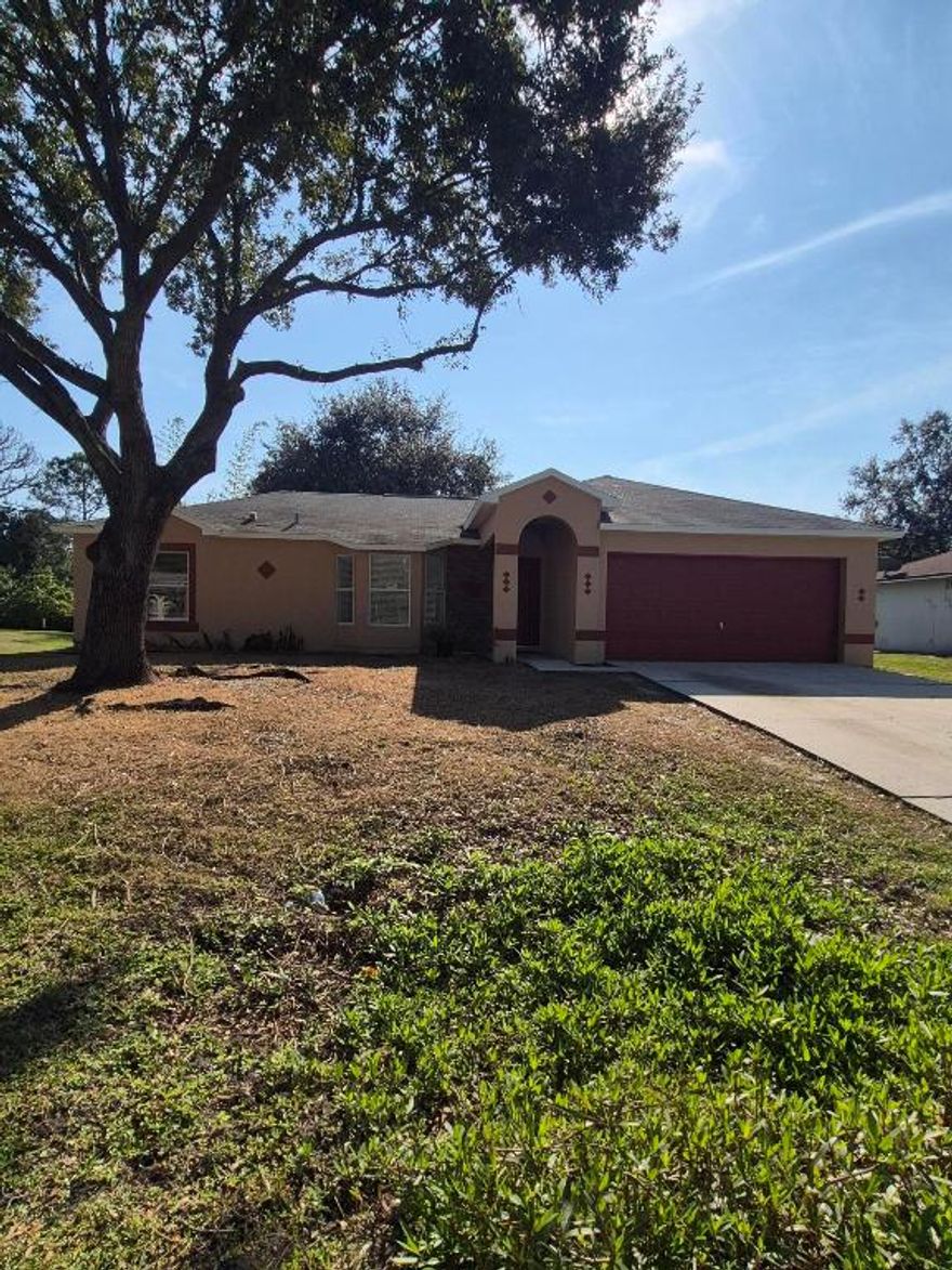 Welcome to your new home in the heart of Palm Bay! This 3-bedroom, 2-bathroom block home is move-in ready and waiting for you to add your personal touch.  Features you'll love: Well-designed split floor plan for comfort and privacy Spacious yard perfect for outdoor living, gardening, or family fun Located in a peaceful, quiet neighborhood surrounded by the natural beauty of Florida Solid block construction for durability and peace of mind  Recent Upgrades & Improvements: New roof currently on contract A/C unit from 2022 for efficient cooling Several other thoughtful upgrades throughout the home Priced to sell! Don't miss this opportunity to own a well-maintained home in Palm Bay.