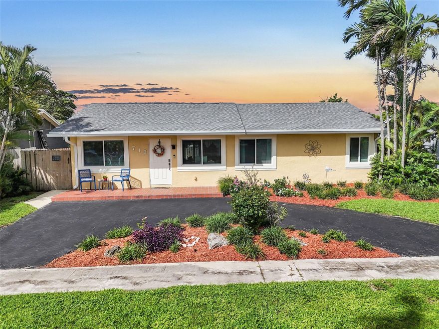Wow!! Another Amazingly Stunning 3 Bedroom | 2 Bathroom Waterfront Home in the city of North Lauderdale.  This bright, updated, and well-kept beauty features:  New Roof, Hurricane Impact Windows & Doors ,  Modern Upgrades Throughout. Waterproof floors, stone countertops, separate laundry room. Large Fenced Lot for Privacy,  Circular Driveway. Peaceful Waterfront property. Enjoy comfort, style, and serenity in this move-in-ready home perfect for relaxing or entertaining by the water! Don’t miss out — this one won’t last long.