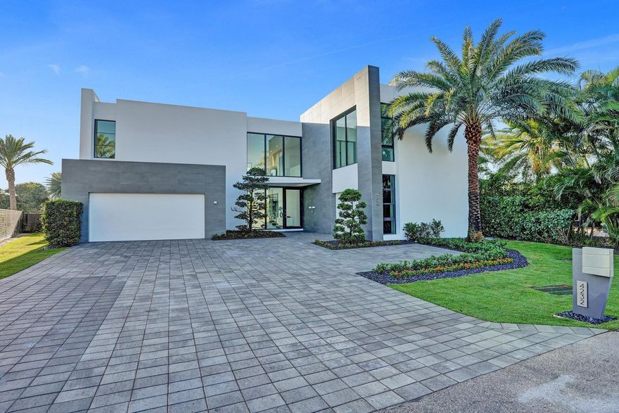 This stunning 2020-built modern estate in Lauderdale-by-the-Sea offers 100 feet on a deepwater canal with quick ocean access and no fixed bridges—a boater’s dream! Featuring 5 en-suite bedrooms, 5.5 baths, a loft, and a club room, this home is designed for comfort and style. The custom kitchen boasts Thermador & Bosch appliances, while floor-to-ceiling windows flood the space with light. An elevator provides easy access, and expansive terraces invite outdoor living. Walk to the beach, shops, and dining in this prime location. Close to highways & the airport, this home offers the best of modern luxury and coastal living.