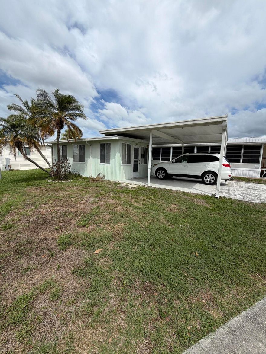 Cute 1 Bed 1 Bath RV with add on Florida room located in the highly desirable Ancient Oaks nestled near world-famous Lake Okeechobee fishing, this fully furnished getaway is perfect for seasonal or year-round living. Double carport. This home is priced to sell, making it an excellent opportunity for those seeking an affordable Florida retreat. Ancient Oaks is a vibrant 55+ community featuring resort-style amenities, a heated pool, marina, boat ramp, pickleball, shuffleboard, clubhouse, billiard & poker room and a full calendar of social activities.