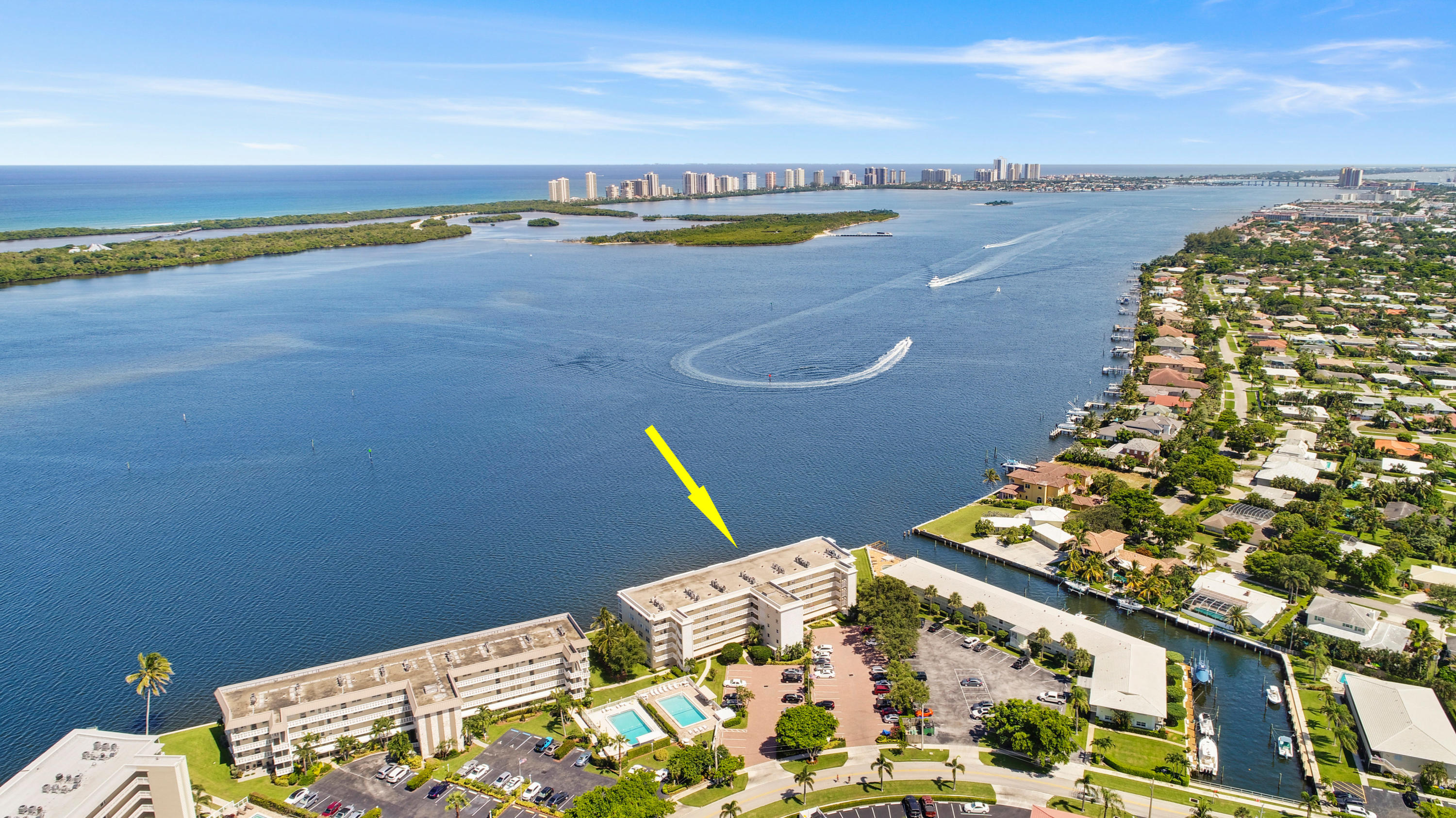 Seasonal Rental! 2BR, 2Bath condo in Landings South. Spectacular views of the Intracoastal Waterway, Singer Island, and MacArthur State Park. Condo features an oversized Master Suite with King-sized bed and walk-in closet, hurricane impact windows and sliding door, and a screened patio. Heated pool on premises, reserved parking and a day-fishing dock. Walking distance to the newly constructed North Palm Beach Country Club and Marina and only 15 miles to Palm Beach International Airport. All utilities and cable/internet included.