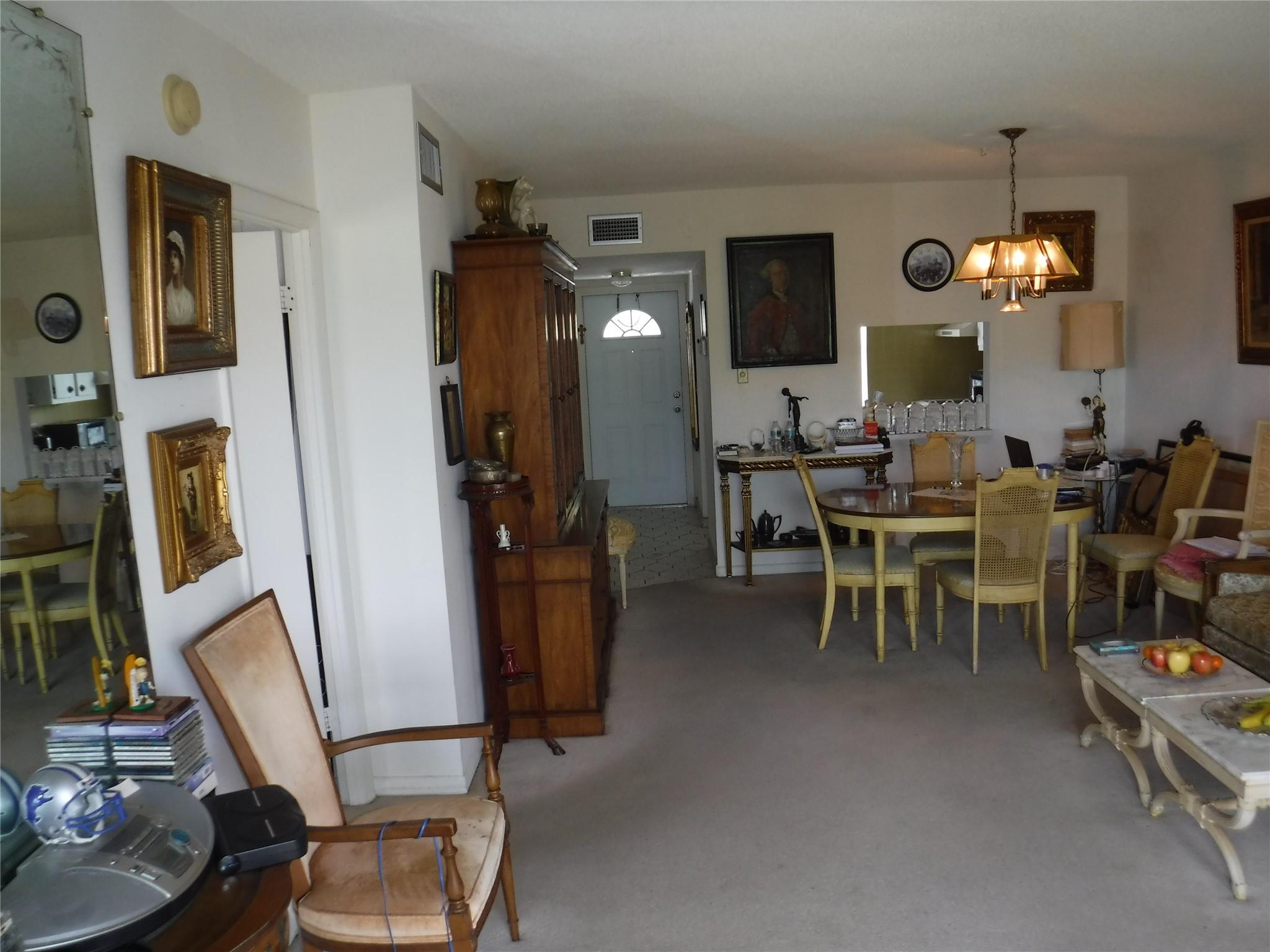 Must see !! well-kept unit in a quiet community. This spacious 2 bedrooms 2 bathrooms, with walk-in closet, tub and shower in the main bedroom, large living and dining area, great view from the enclosed porch area. Clubhouse includes plenty of amenities like, library, billiards, exercise room, card room, auditorium, and two pools to relax around. Community is close to shopping area which have pharmacy, bank, restaurants, grocery stores and a mall is near-by as well. Furnitures is negotiable.
