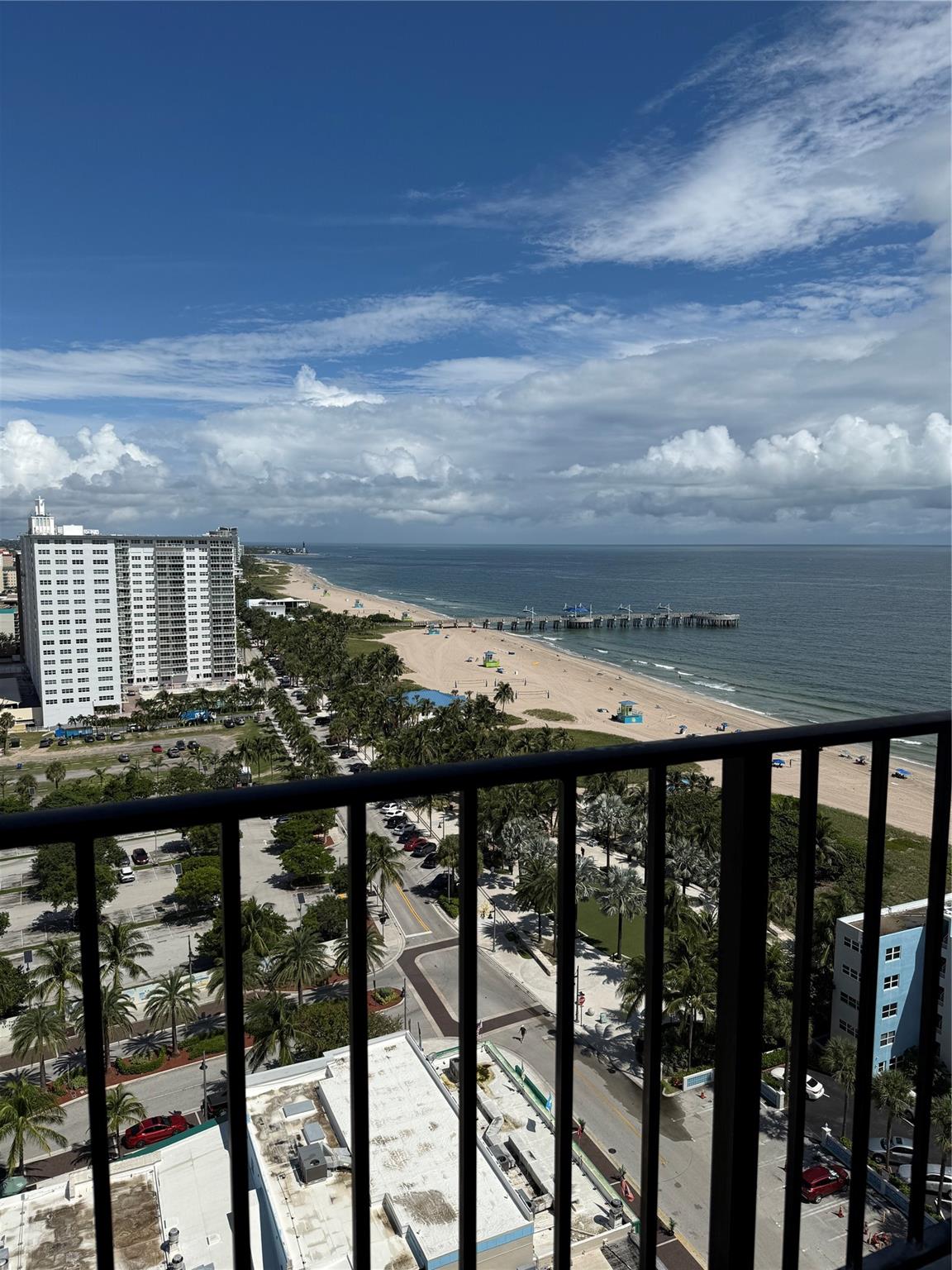 Gorgeous views from this lovely oceanfront one bedroom one bath furnished condo available for annual rental in the heart of Pompano Beach. Unobstructed views looking north toward Hillsboro Beach inlet. Updated with contemporary furnishings. Garage parking, cable and internet included. Fabulous amenities in oceanfront recreation center with 2 pools, 2 gyms, bar, billiard room, bbq grills and picnic tables on the beach and so much more. Walk to shopping dining, tiki bar, fishing pier and all that Pompano Beach has to offer. Building is undergoing concrete restoration, balcony may be closed off during rental term.