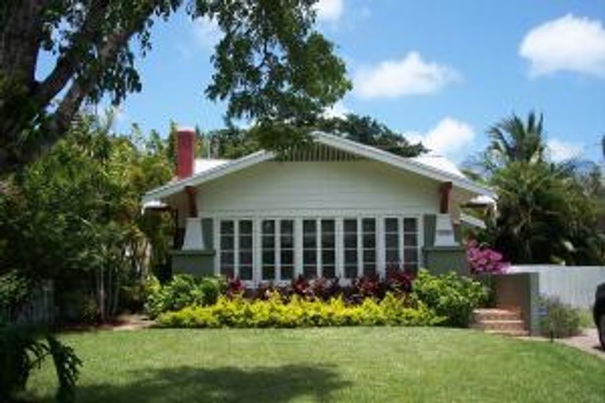 Sweet craftsman bungalow with curb appeal on beautiful tree-lined street. Nice yard with lush plantings, dining area and large wood deck off kitchen. Mexican tile floors except in bedroom which has Berber. Large kitchen and working stone fireplace.
