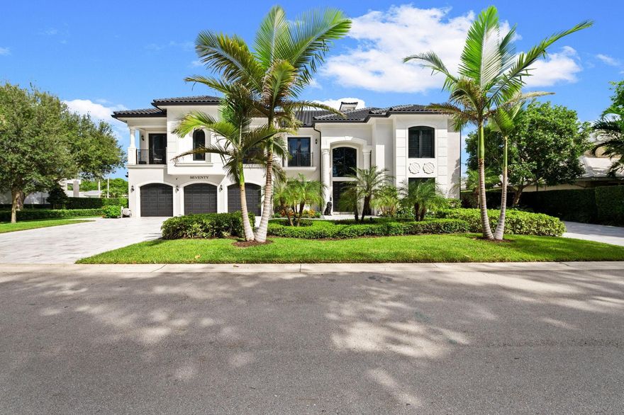 Located in the prestigious guard-gated community of Bay Colony, this bright, open-concept home, on a private corner lot, with 2 separate sea walls and dockage 108 ft and 133 ft  deep-water ocean access–no fixed bridges. Nearly 7,000 SF of refined living space, highlights include 2-story entry, glass-enclosed elevator, wet bar, home theater, and main-level au pair suite with private entrance. Upstairs boasts an executive office with water views, enormous primary suite with balcony, dual baths and closets, two guest suites and a gym-ready great room. Enjoy a saltwater pool & spa, outdoor kitchen, new dock with 25k lb lift, and new seawall. Hurricane impact windows/doors, 3-car garage, ample storage throughout. 1 mile from Pine Crest School. This is luxury South Florida living at its finest.