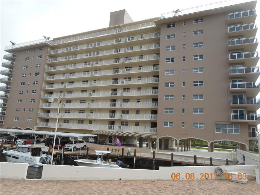 Great repaired 2 bedroom 2 full bath condo on the 7th floor over looking large direct  Intracoastal views  from master bedroom , family room / dining room and your large balcony . You have ocean views from the kitchen and the beach is just across the street. Move in ready.