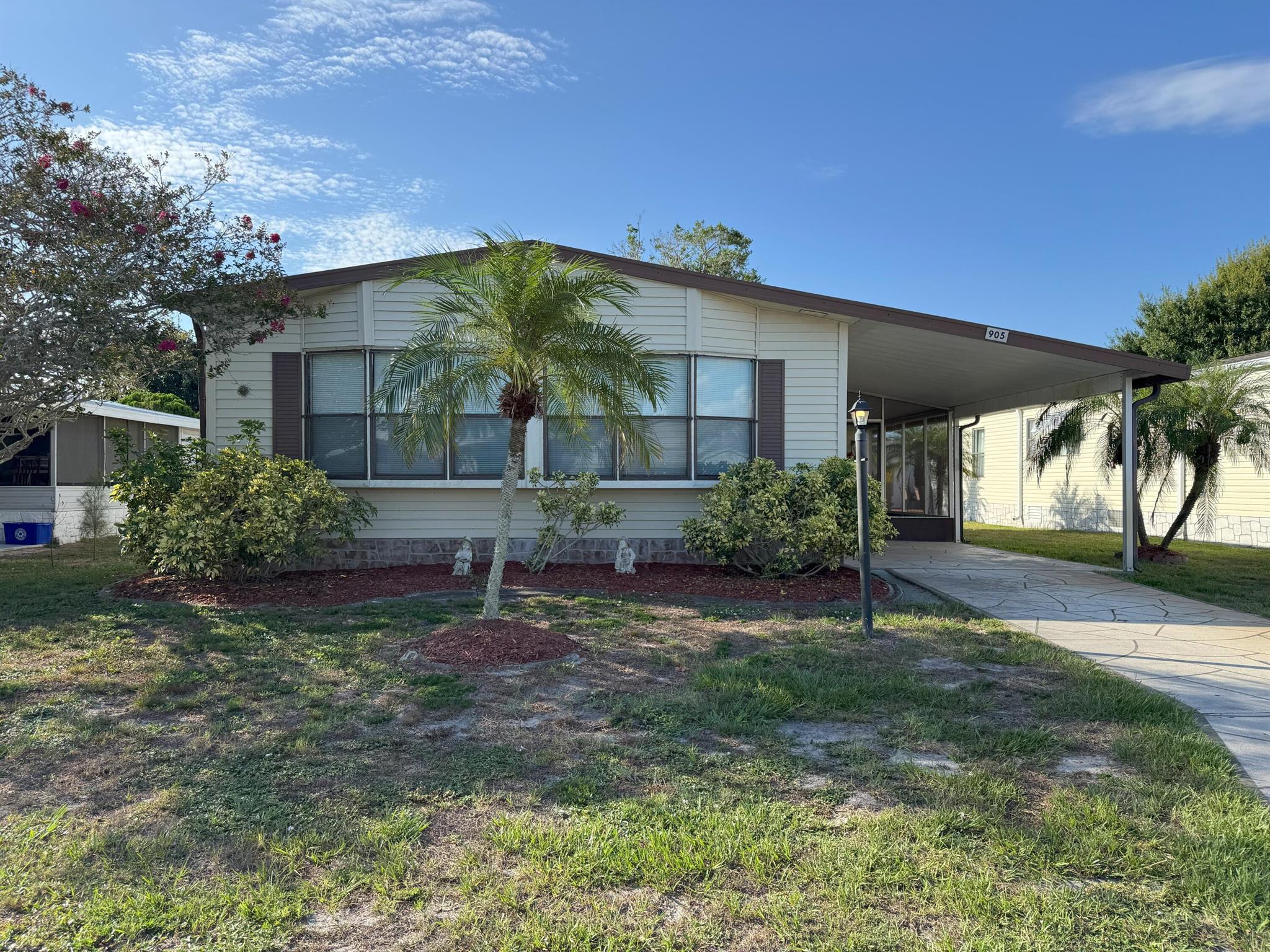 Beautifully, well maintained home get away, awaits the next family fun escape. Comfortable home offers 2022 shingle roof, 2019 HVAC, newer appliances, Bay Windows for bright natural lighting throughout, Light pastel colored interior with laminate flooring, partially updated bathroom, pass thru eat in kitchen, ground level screen porch, amenities such as Tennis, Golf, 776' Fishing Pier, 3 Swimming Pools, Bocci, Mini Golf, Private Beach, Base Ball, Basketball, Lounges, Clubs, Playground, Hand Ball court, Shuffle Board, & so much more! One Time Social membership fee $1551.50 annual maintenance fee $972.49. Deed of Restrictions.
