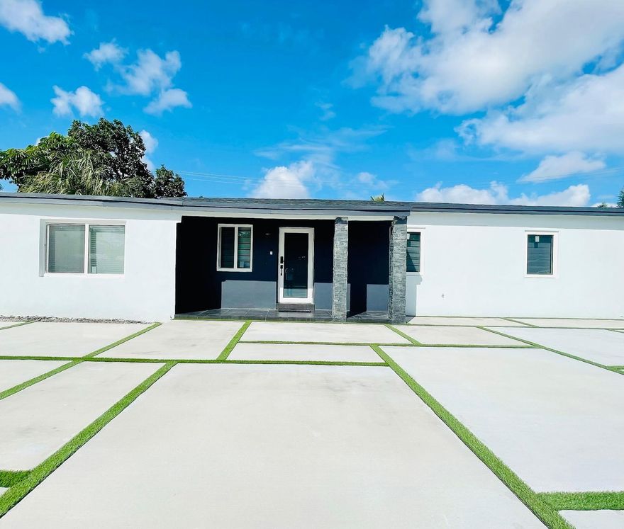 Beautifully renovated 3-bedroom, 2-bathroom single-family home located in the heart of Miami Gardens. This modern residence features a bright and open floor plan with stylish finishes throughout. The kitchen offers white cabinetry, white countertops, and stainless-steel appliances, seamlessly flowing into the spacious living and dining areas perfect for entertaining.

Enjoy a large backyard, ideal for relaxation or outdoor gatherings. The home has been completely updated inside and out, showcasing a clean modern white aesthetic and contemporary design touches.

Conveniently located near major highways, shopping, dining, and schools. This property is move-in ready and available immediately.