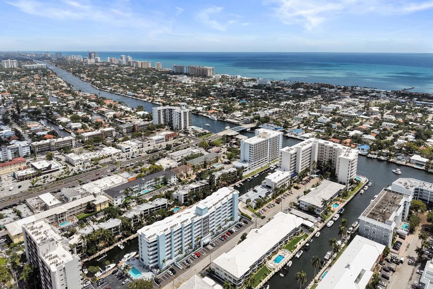 Enjoy the best of Florida coastal living from this 2BR/2BA canal front condo with ocean access (no fixed bridges!). The condo features an updated kitchen with granite countertops, tile backsplash, and newer appliances. Relax on your private balcony with canal and ocean views. Building has passed 40- and 50-year inspections with funded reserves and no special assessments. Amenities include heated pool, sundeck, private storage, available boat dockage, and pet-friendly living. Association dues includes cable and internet. Walk to beach, dining, and nightlife!