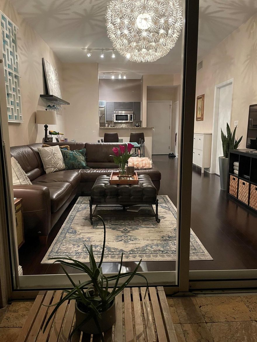 SEASONAL! YESS! Construction completed on this balcony. Stunning 1 Bedroom condo in the Heart of Downtown West Palm Beach! Experience upscale urban living in this beautifully appointed, professionally decorated one bedroom condo. Features same floor parking and 10ft ceilings access to back elevator. This stylish residence features an open concept with natural light, high end finishes and south facing custom design oversized balcony. Enjoy Tempur-Pedic king size bed and sectional sofa bed.  Resort style amenities, walk across to some of the finest dining in the area. Best part is this luxury condo is offered extra short term 60days. Move in ready and truly one of a kind.