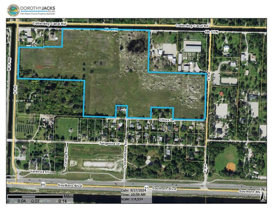 AMAZING OPPORTUNITY TO OWN 43+ ACRES IN THE TOWN OF LOXAHATCHEE GROVES APPROX 875ft OFF SOUTHERN BLVD. MINUTES FROM MAIN ARTERIAL ROADS, PERFECT LOCATION FOR LARGE EQUINE FACILITY, AGRITOURISM  BUSINESS, AGRICULTURAL BUSINESS OR RESIDENTIAL DEVELOPMENT. DESIGNATED BY THE STATE AS A RURAL COMMUNITY. PROPERTY MAY  BE DIVIDED INTO 8  SINGLE 5 AC FAMILY PARCELS. CLEAN & CLEARED, LAND AWAITING ITS NEW OWNER TO ADD THEIR DREAMS AND IMAGINATION TO THIS AMAZING PROPERTY AND THIS  GROWING TOWN & COMMUNITY.