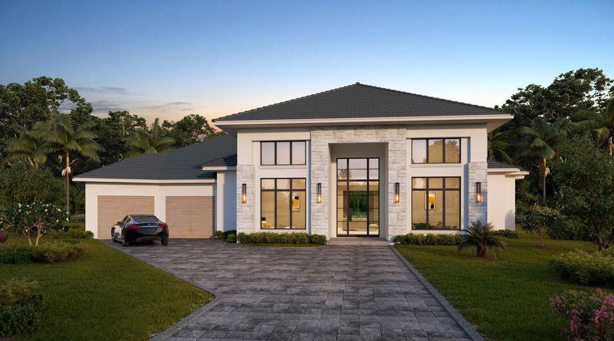 Once-in-a-lifetime opportunity to purchase a brand new construction luxury estate on the established, highly coveted street of Golf Brook Drive in the Palm Beach Polo Club! Situated on a pie shaped lot at the end of a cul-de-sac, this property boasts panoramic lake front views with the Dunes preserve just beyond that. Hand curated by the renowned Marc-Michaels Interior Design, the exciting, bold and modern interior breaks the mold on luxury home design. Each space is perfectly balanced with eye-catching fixtures, exquisite finishes and accent pieces that create truly unique spaces. The sprawling single level home features 4 bedrooms, 4 full and 1 half baths and an oversized 2-car garage.