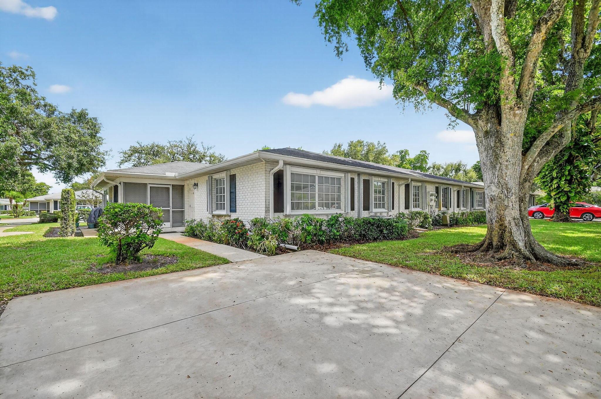 Welcome to this well maintained 2 bedroom/2 bath villa, freshly painted and ready for you to call home. Enjoy easy living with no carpeting. This home features ceramic tile and new laminate plank flooring for a clean, modern feel and low-maintenance lifestyle. The spacious layout offers comfortable living and dining areas, a well-appointed kitchen, and two generously sized bedrooms, each with ample closet space. Maintenance includes cable, common areas, insurance on building, lawn care, maintenance -exterior, roof maintenance, sewer, trash removal, outdoor pest control and water. Community offers three heated pools (villa convenient to one of them), fitness center, tennis, pickleball, billiards, shuffleboard, bocce, community room. Short drive to the beach. Great opportunity!