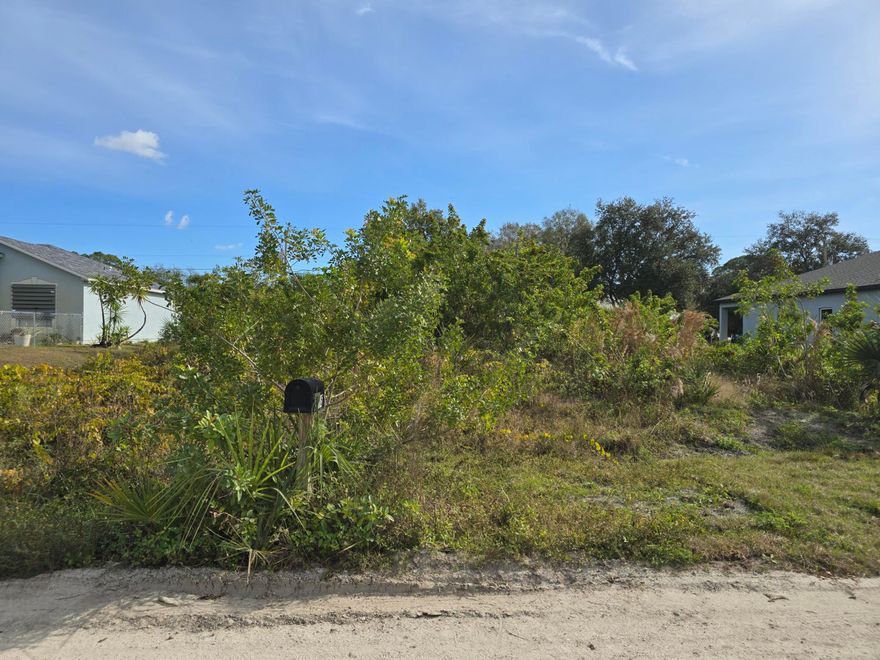 Build your Florida dream home on this 75x130 lot in Vero Lake Estates. Located on a quiet dirt road, this property offers a peaceful setting with no HOA restrictions—perfect for a custom build tailored to your lifestyle. Enjoy the convenience of being close to shopping, schools, and popular riverfront restaurants, and beaches, all just a short drive away. A great opportunity for homeowners or investors looking to secure land in a growing Vero Beach area.