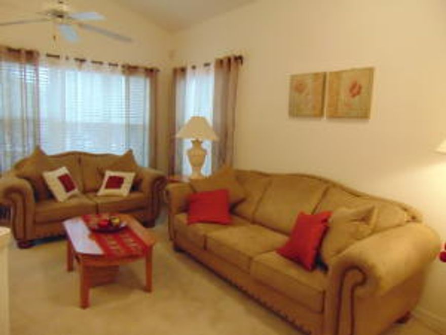 1/1 Fully Furnished and Equipped Golf Villa in the Pine Valley neighborhood. 2 Queen beds in bedroom. Minutes from St. Lucie West shopping and restaurants. Within walking distance to the PGA Golf Club. Heated community pool. PGA 6 hole short course next to villas. The master bath has a whirlpool tub. Fully equipped kitchen. Private, screened-in balcony. Decorated tastefully and well-appointed with amenities necessary for comfortable living.  The PGA Golf Club at PGA Village has three outstanding, award winning golf courses designed by Tom Fazio and Pete Dye. The Ryder and Wanamaker courses underwent extensive renovation in the summer of 2006, while the Dye was renovated in summer of 2007. Conveniently located near I-95.