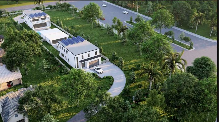 West Palm Beach central location. Two 1/4 acre lots  allowing for two separate homes. Your choice to continue with current permit or create your own design.