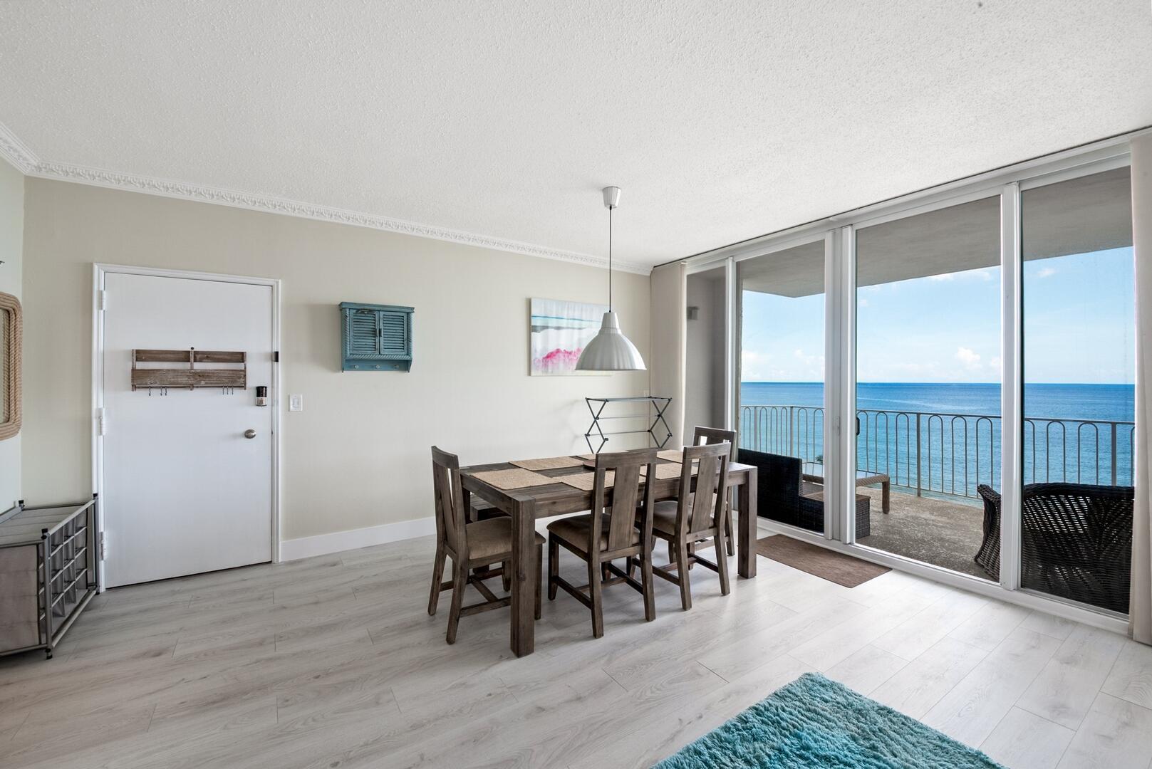 Experience coastal living at its finest in this completely remodeled 2-bedroom, 2-bath penthouse at 3230 S Ocean Blvd. Located on the top floor, this residence offers breathtaking, unobstructed ocean views--wake up each morning to a stunning sunrise right in your own backyard. The open and modern design creates a bright, airy atmosphere perfect for both relaxing and entertaining. Situated just minutes from shopping, dining, and all the best South Florida has to offer, this home seamlessly combines luxury and convenience. Don't miss your opportunity to live the beach lifestyle you've always dreamed of.