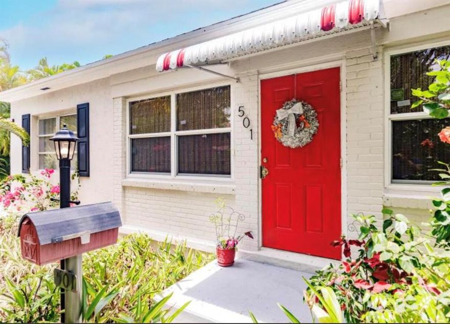 Desirable Old Northwood Historic District. This home is on a DOUBLE LOT with 2bd/ 1bth, 1582 sq ft home offers a 1 bedroom/1 bath, 682 sq ft that can be reconverted back into a private guest house. Old Florida charm with  hardwood floors, and wood fireplace. Walking distance to downtown Northwood, the intracoastal, and a quick drive to 95, downtown West Palm Beach, PBI airport, and Palm Beach islands golden sand.