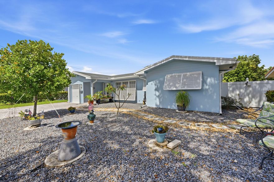 Coveted Imperial Point location directly across from Broward Health Imperial Point with no neighbors in front! Quiet sidewalk-lined street with beautiful morning & afternoon light. Spacious backyard with room for a pool, delight with a mango tree, sun deck, storege shed & turf areas... all perfect for entertaining. This well-maintained home offers flexible living with a converted 1-car garage, ideal as a 3rd bedroom or den with large closet. Enjoy the updated kitchen, Florida room, extra living space & open floor plan. Features include a 2024 roof & fascia, updated electrical, tankless water heater, generator & fresh exterior paint. Storm protection. Prime Fort Lauderdale location near beaches, parks, dining, shopping and short distance from Pine Crest TOP private school in the US The Garage can easily be converted back into a garage. The sqft without that extra room is 1,379sqft.