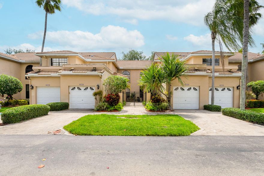 First Floor - Single Story 3 bedrooms 2 bathrooms with garage located in guard gated Boca Pointe!! Membership to the club is optional!! Beautifully renovated first floor unit in Montego Bay of Boca Pointe. The kitchen, bathrooms and floors have all been tastefully upgraded. Additional upgrades include stainless steel appliances, new AC 2026, and WH 2020. HOA fee includes everything even insurance!! Montego Bay subdivision has a satellite pool just a few steps from your front door.