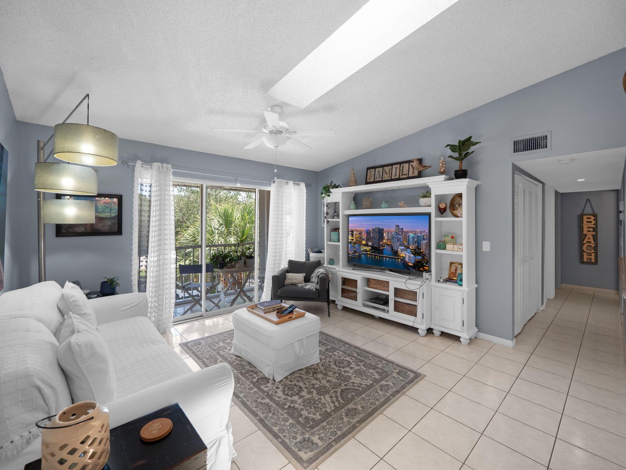 Beautiful Condo! This lovely 2-Bedroom, 2-Bathroom Condo on the 3rd floor offers privacy, natural light, and peaceful views.The spacious layout includes a balcony perfect for enjoying your morning coffee. Features impact windows and hurricane shutters on the patio. The unit is well-maintained and move-in ready, perfect as a primary home, vacation retreat. The lush community features two pools, tennis and pickleball courts, and more! Located near restaurants, shopping Plazas, and just 15 minutes from Downtown Delray and the Beach - Great Location!!New Roof & skylight 2025 ''The roof & skylight assessment has already been paid by the seller''