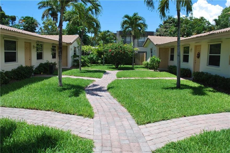 Immaculate complex. Turn key and ready !!Fenced in small yard area. Stackable/wsh/dry in unit. Water is included.! Pets welcome no vicious breeds, . Gated complex consisting of 3 separate buildings 9 units total!! Professionally managed!! Super location minutes to Wilton Drive, NE 13th St, and Federal Highway! Parking for 2 cars tandem style. Updated kitchen, unit is freshly painted white with new blinds, new cen ac ,stainless appliances. Good credit, first month, last month, and security deposit required. Send credit, BACKGROUND CK And an application see broker remarks, rapid approval.Property currently ready for occupancy.