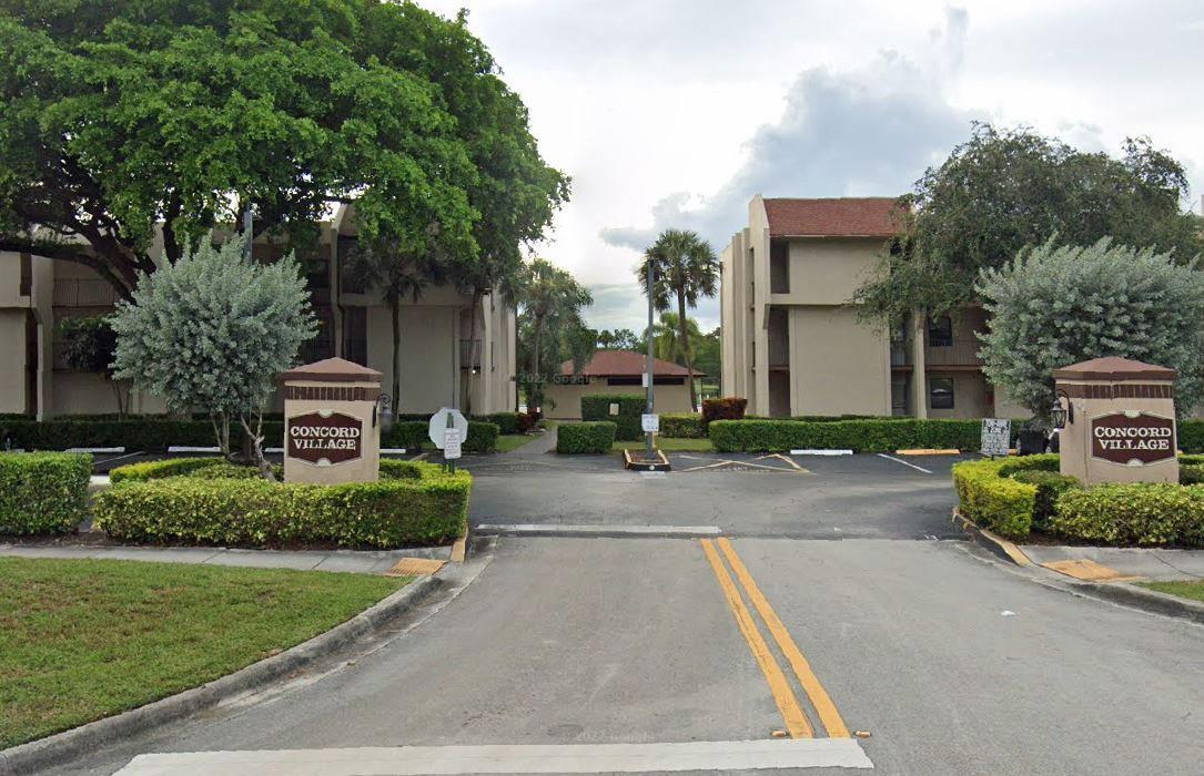 Welcome home Concord Village! This corner condo offers a spacious 2 bedroom, 2 bath features tile flooring throughout. Large rooms with walk-in closets, updated bathrooms, and kitchen cabinets / a screened-in balcony, Also in-unit laundry /extra storage, Utilities included water, sewer, cable, and outside pest control/building insurance. This is a 55+ building monthly maintenance is $325 plus $135.00/month for Rec. The clubhouse features exercise room, billiards, conference, banquet spaces, hot tub / 3 swimming pools. Come take a look at a great condo in central Tamarac FL with an abundance of restaurant shopping nightlife and the Colony West Golf course that Concord Villages is nestled next to. Come sit poolside to soak up the sun or take a refreshing dip and enjoy the golf views.