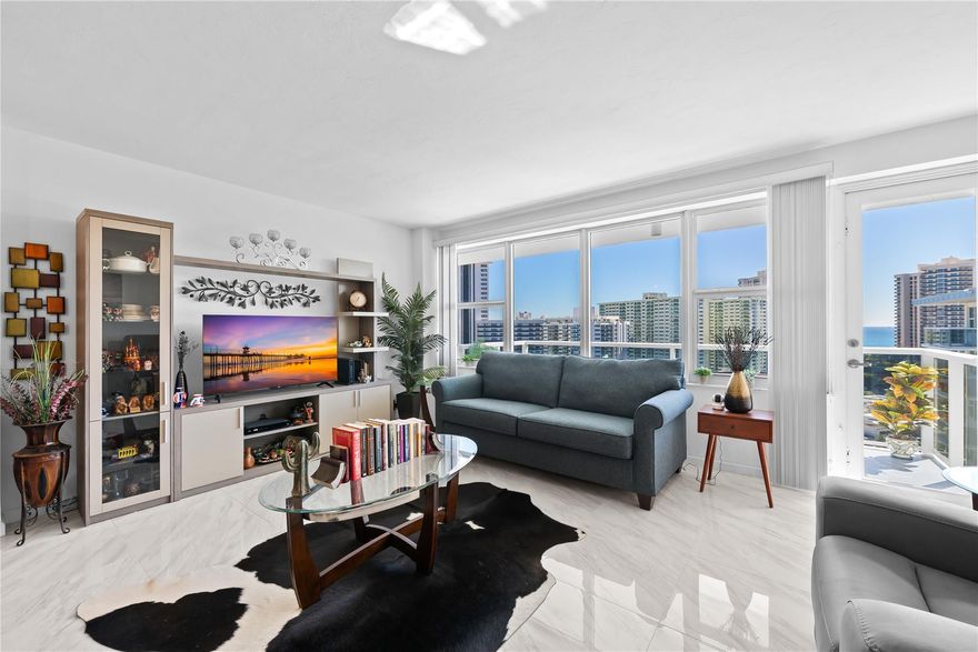 Penthouse ocean views on Fort Lauderdale’s desirable Galt Ocean Mile! This spacious 1BR/1BA co-op in Coral Ridge Towers East features impact windows and doors, imported Italian marble floors, updated kitchen with new appliances (2022), renovated bath (2022), custom doors, and abundant closet space. Enjoy a resort-style heated pool, fitness center, and beautifully maintained grounds just steps to the beach, dining, and shopping. Fully compliant building with no assessments, new roof (2023), updated balconies, and completed concrete restoration. 1 assigned parking space + storage included. One buyer must be at least 55 years or older. Move-in ready beachside living at an exceptional value.