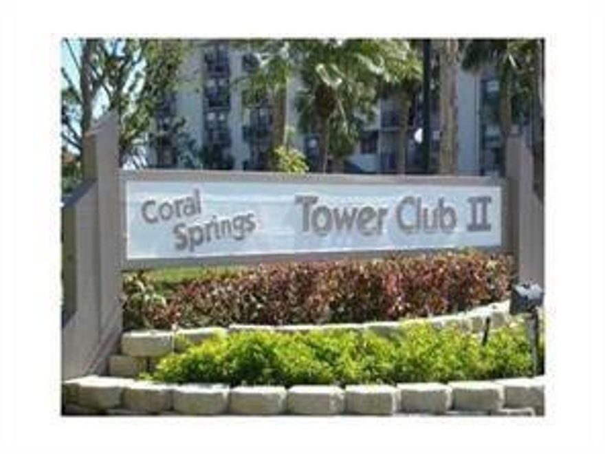 COZY 4TH FLOOR 1 BEDROOM APT IN SECURED BUILDING WITH BALCONY. EXCELLENTCORAL SPRINGS LOCATION CLOSE TO SHOPPING, RESTAURANTS & TRANSPORTATION.POOL, SPA, KEYED ENTRY. WATER/SEWER INCLUDED. ALL AGES. 620+ CREDIT.